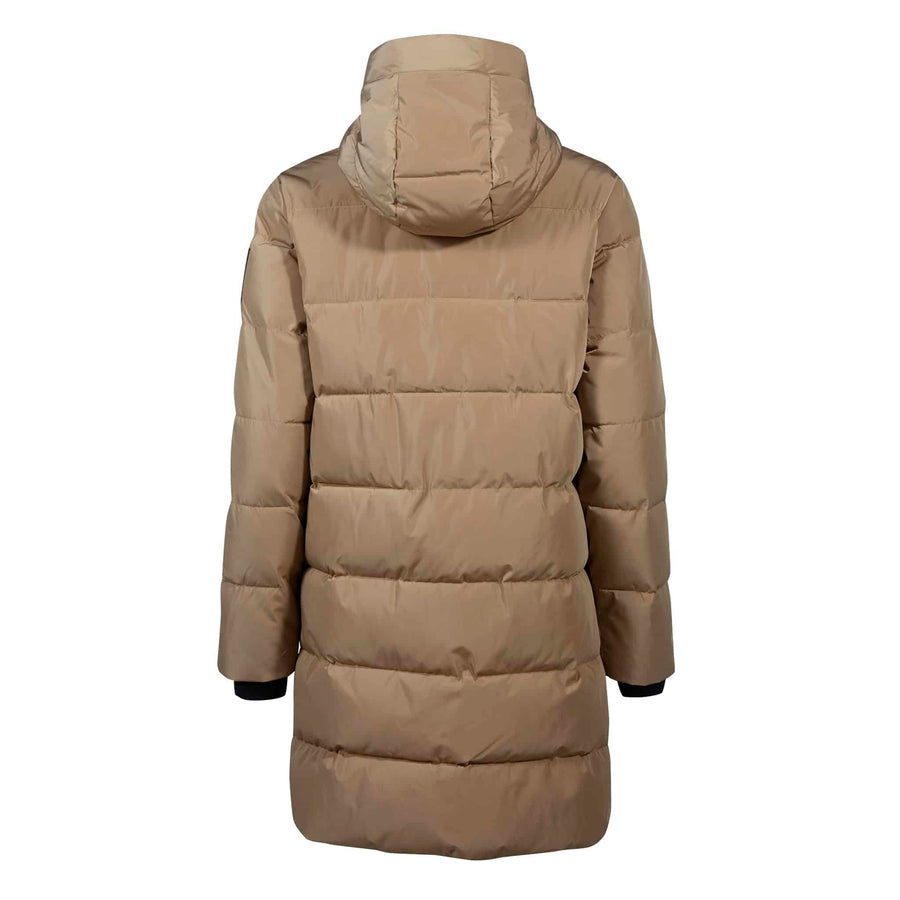 Halti Linjat W puffer parka, Petrified Oak Beige