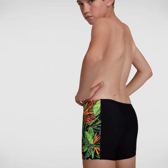 Speedo JungleRoar Allover Panel Aquashort JM, Black / Venom / Mango