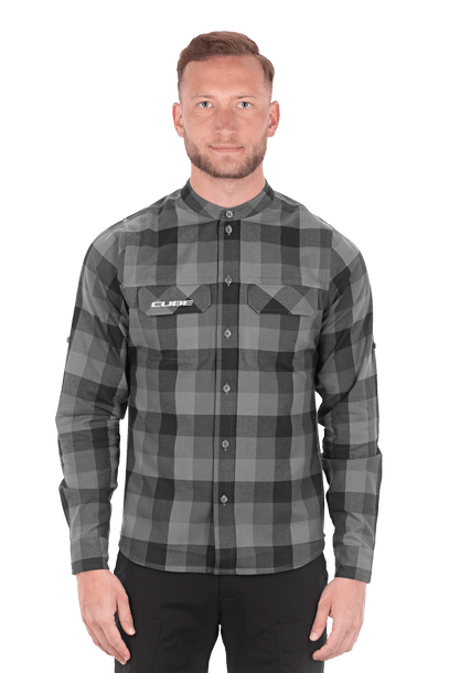 CUBE Work Shirt L/S grey check