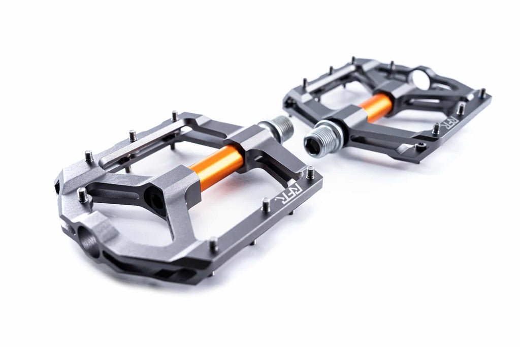 Cube RFR Pedals Flat SLT 2.0 grey´n´orange