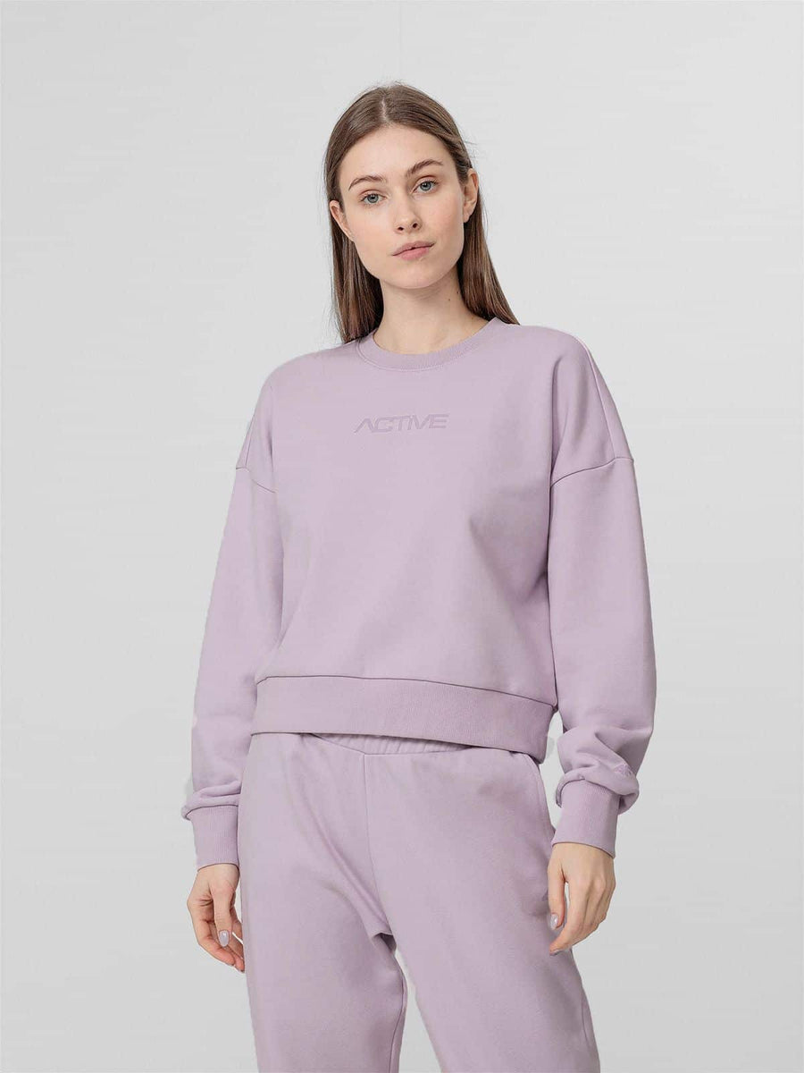 4F WOMEN'S SWEATSHIRT, LIGHT VIOLET
