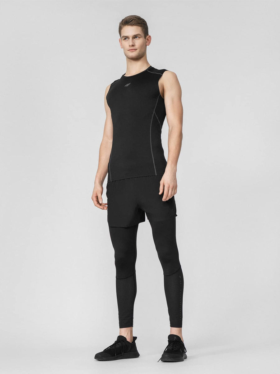 4F MEN'S FUNCTIONAL TROUSERS, DEEP BLACK