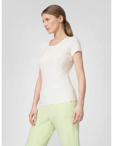 4F WOMEN'S T-SHIRT, CREME
