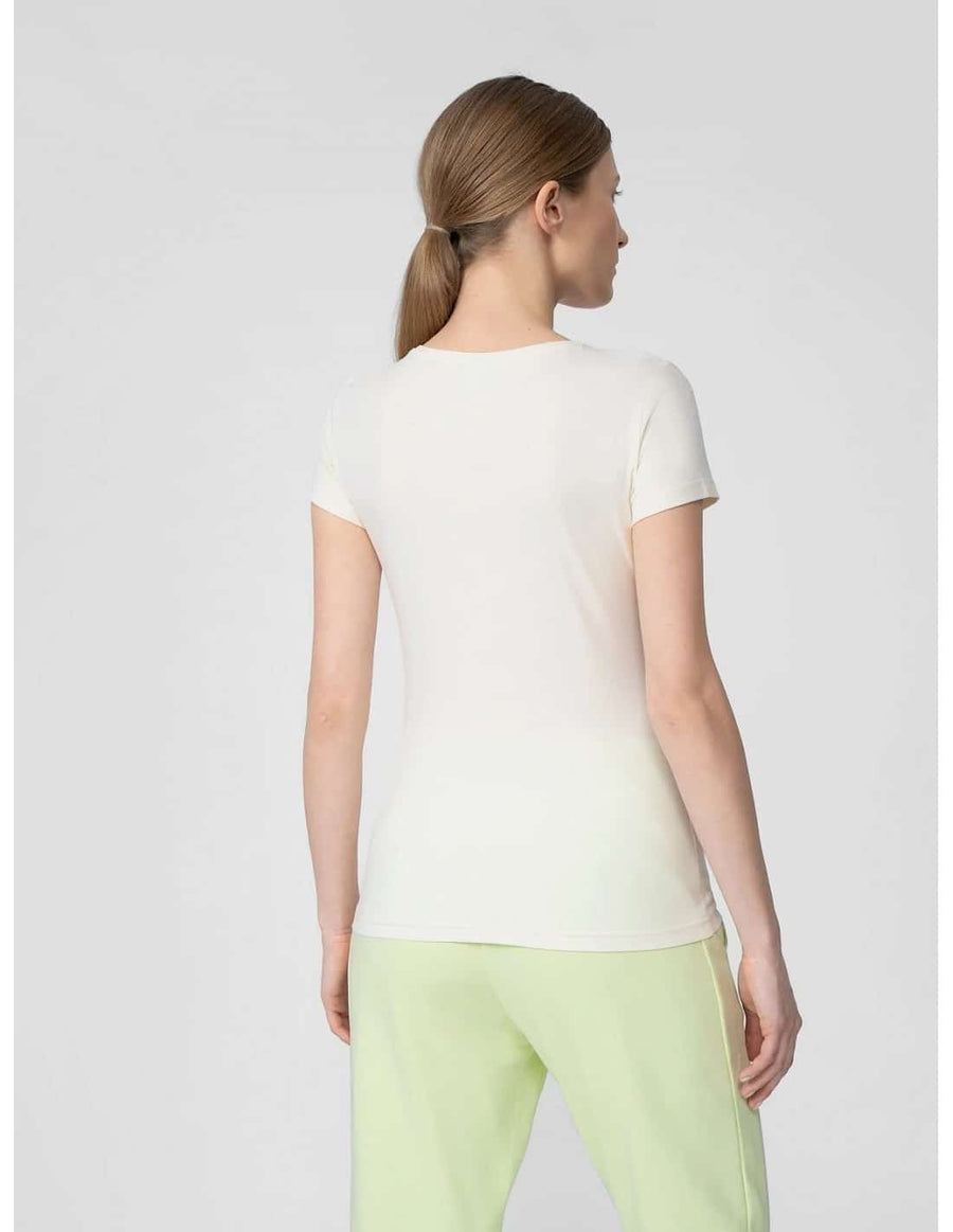 4F WOMEN'S T-SHIRT, CREME