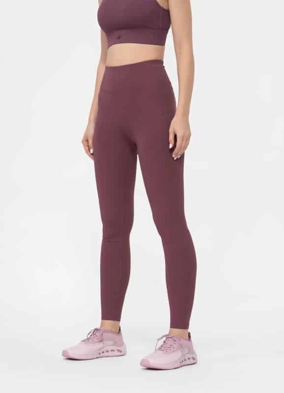 4F WOMEN'S FUNCTIONAL TROUSERS, BURGUNDY
