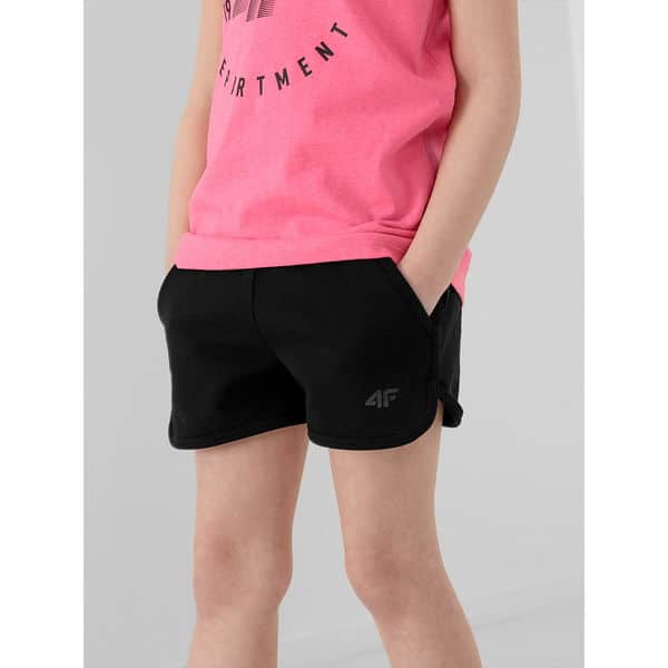 4F GIRL'S SHORTS, DEEP BLACK