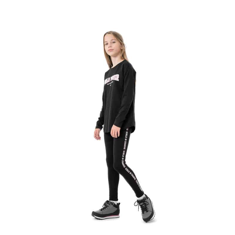 4F GIRL'S LEGGINGS, DEEP BLACK