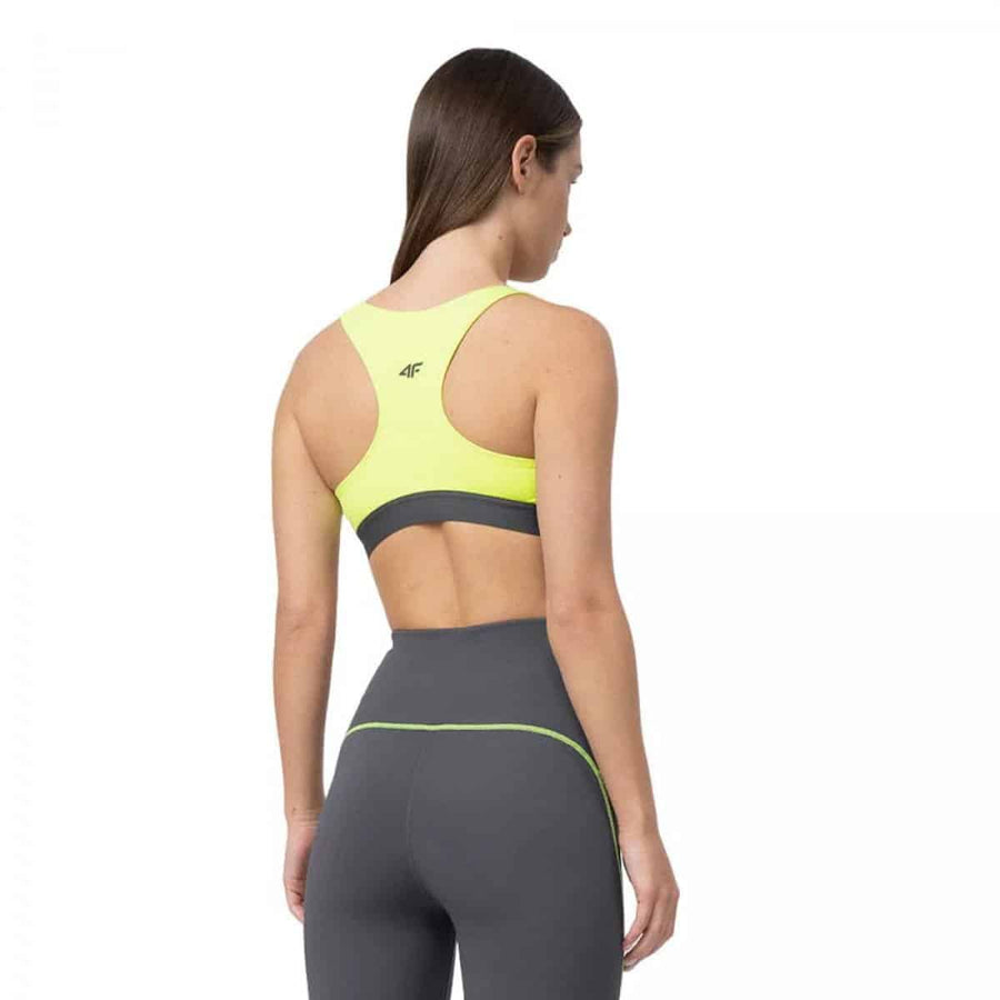 4F SPORT BRA, CANARY GREEN