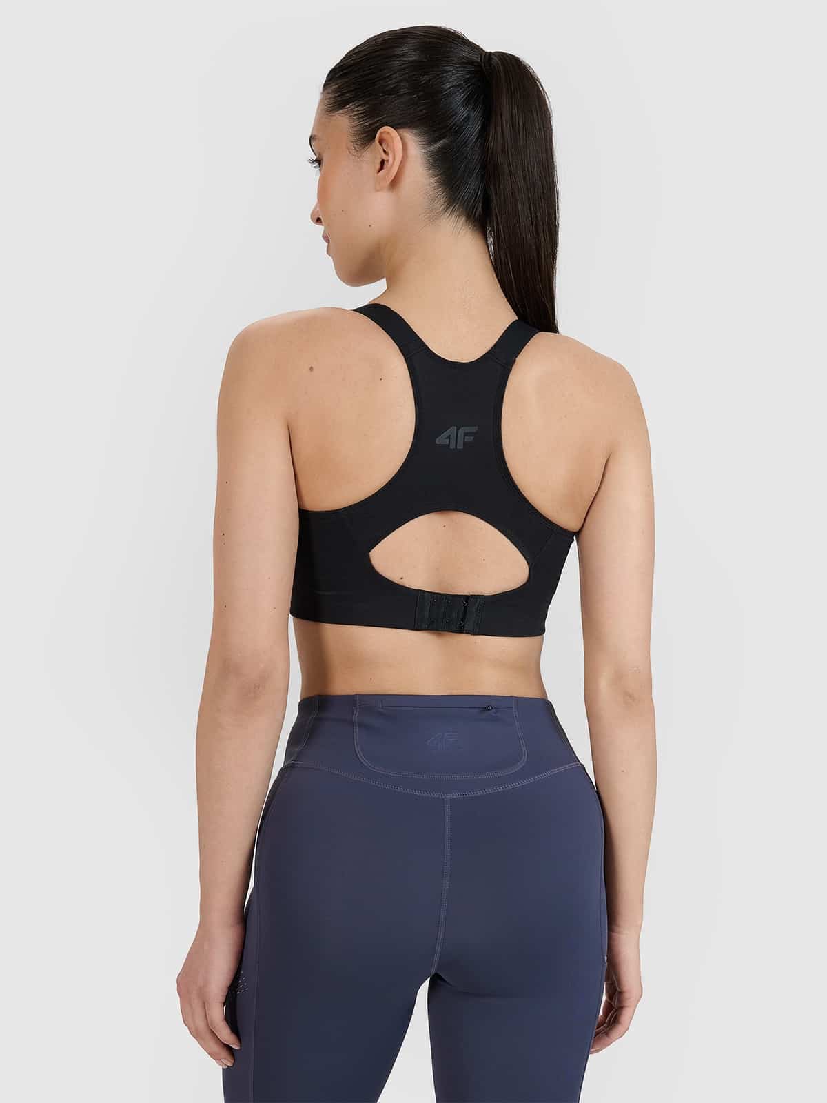 4F SPORT BRA, DEEP BLACK/163