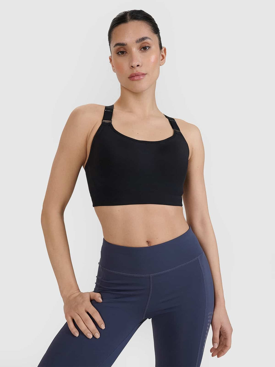 4F SPORT BRA, DEEP BLACK/163