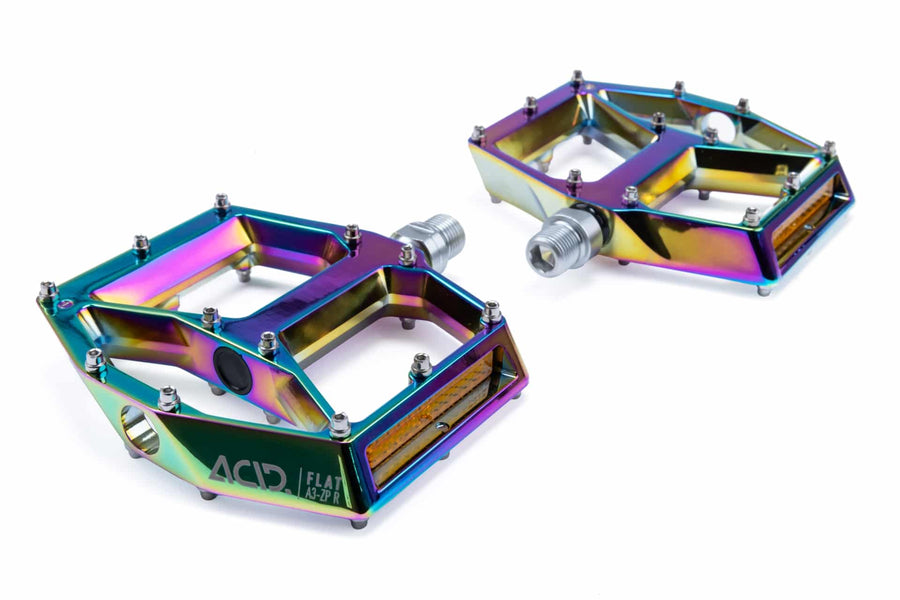 Cube ACID Pedals FLAT A3-ZP R oil slick