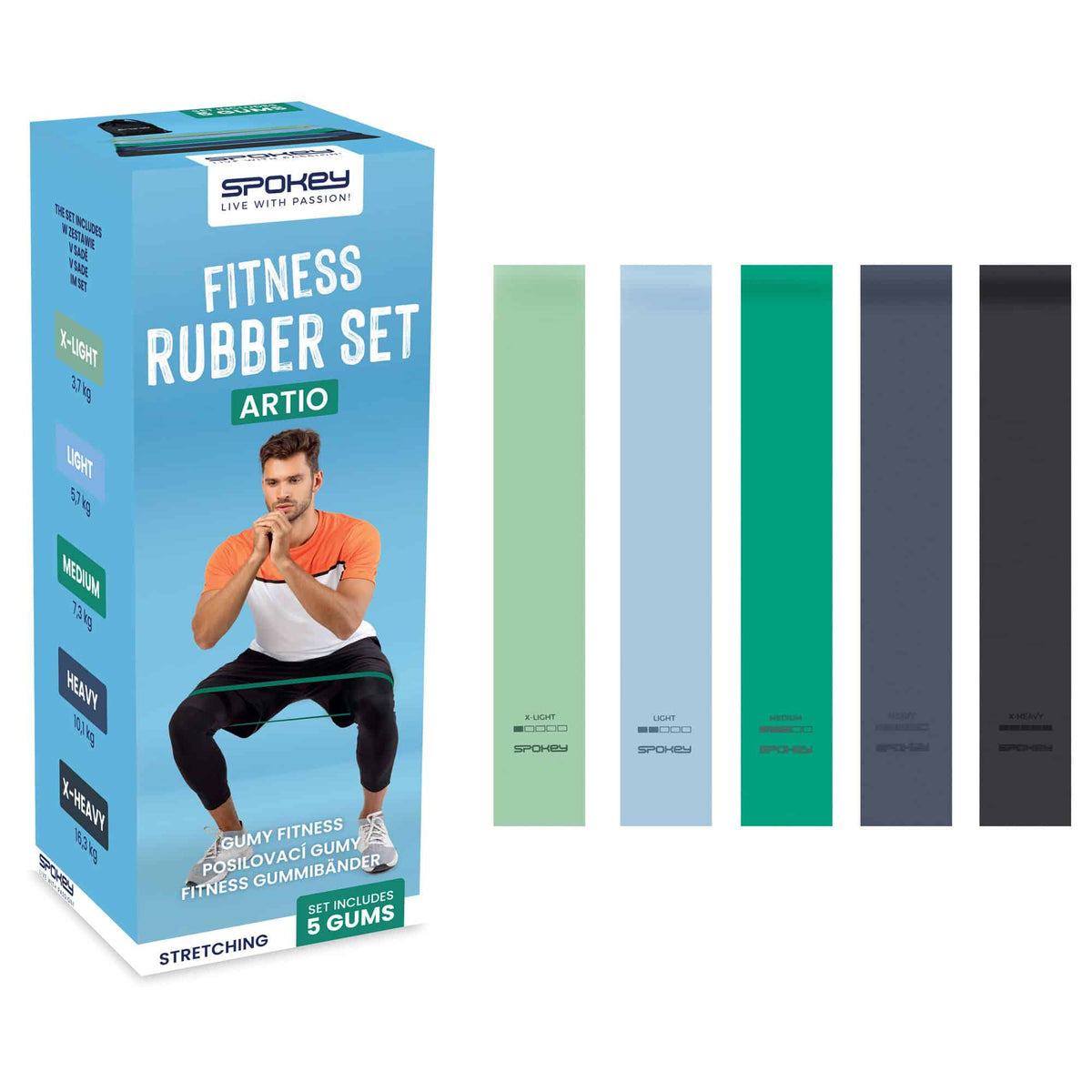 Spokey ARTIO SET fitnesa gumiju komplekts