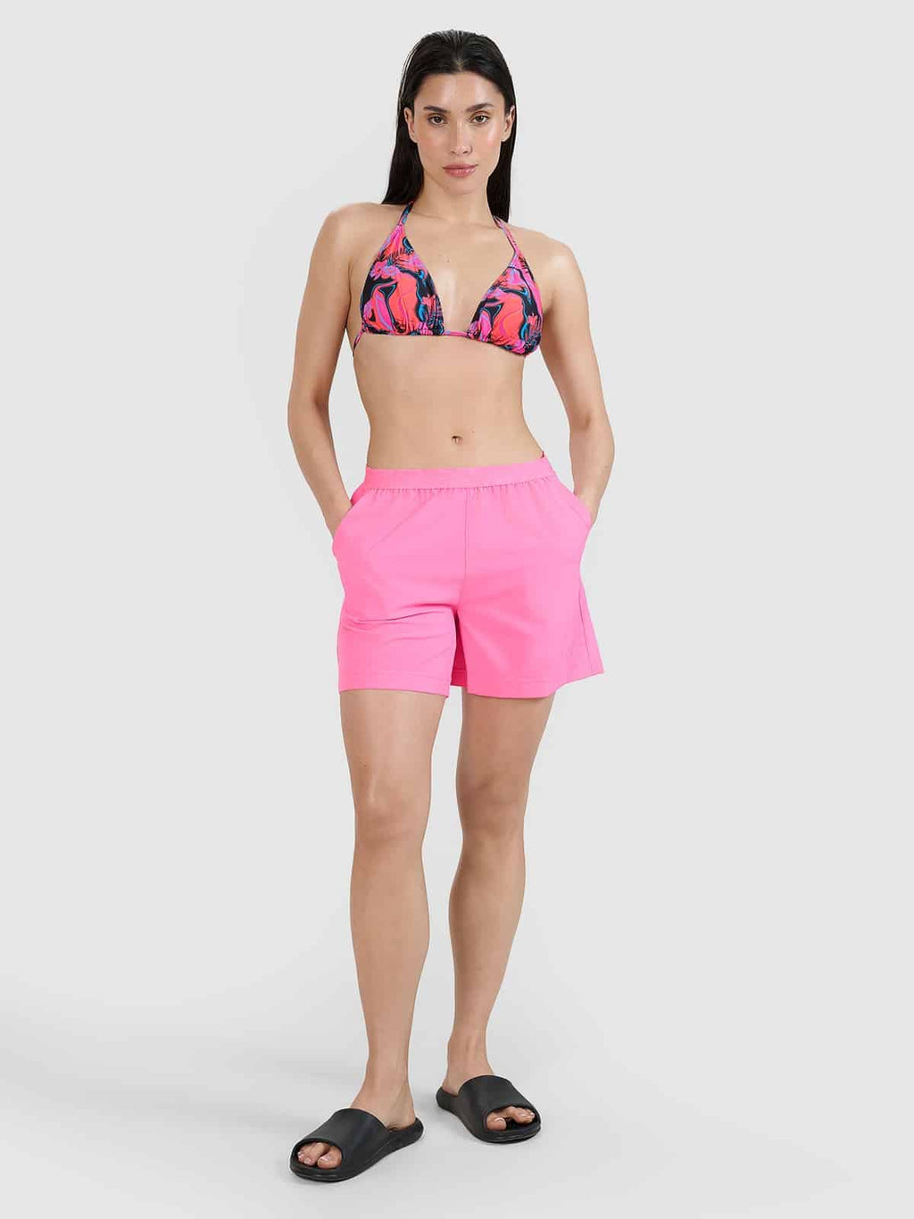 4F BOARD SHORTS, HOT PINK NEON