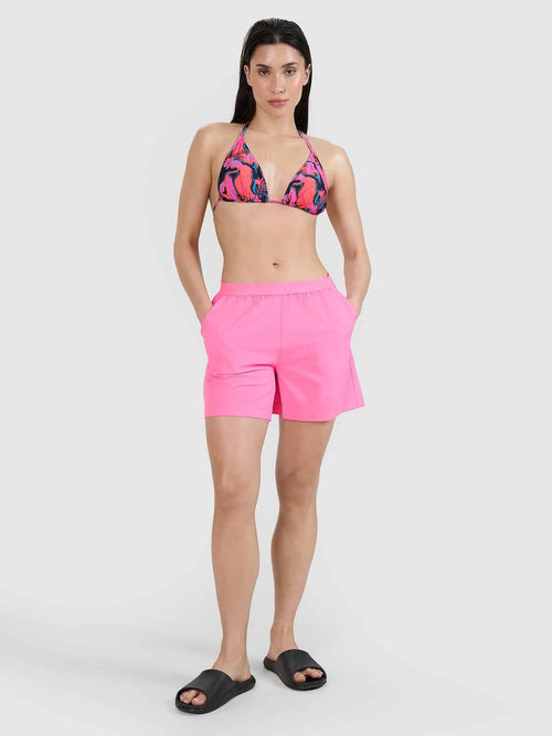 4F BOARD SHORTS, HOT PINK NEON