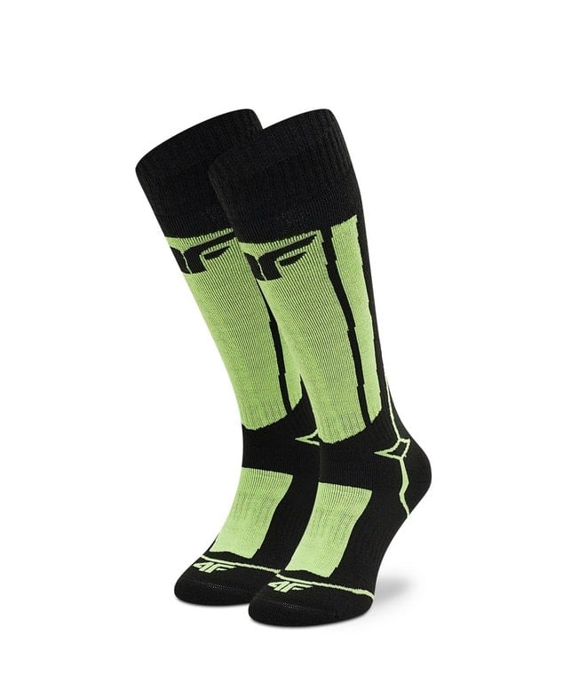 4F BOY’S SKI SOCKS, YELLOW NEON