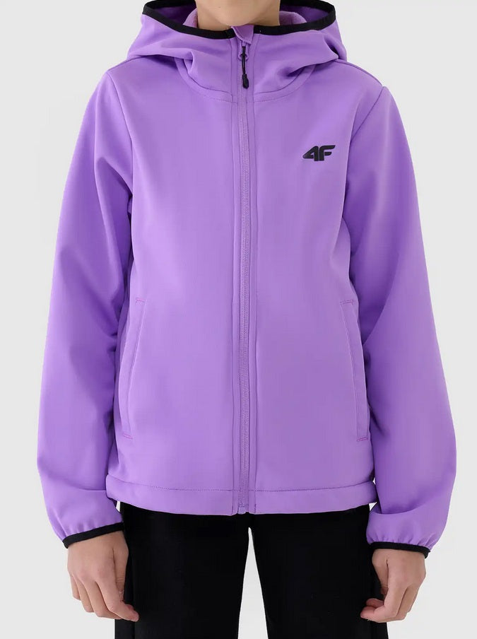 bērnu virsjaka softshell jacket violet 4f jwaw25tsoff373 51s