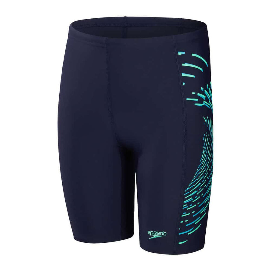 Boys Plastisol Placement Jammer True Navy Green 00 317 15708