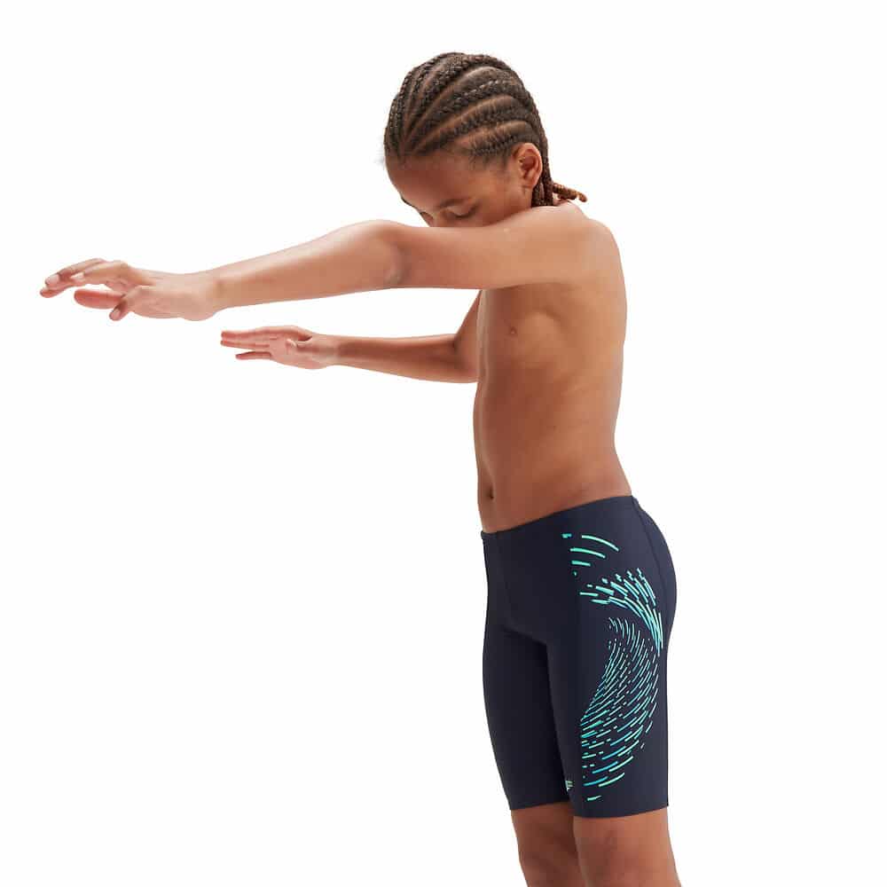 Boys Plastisol Placement Jammer True Navy Green 00 317 15708 1