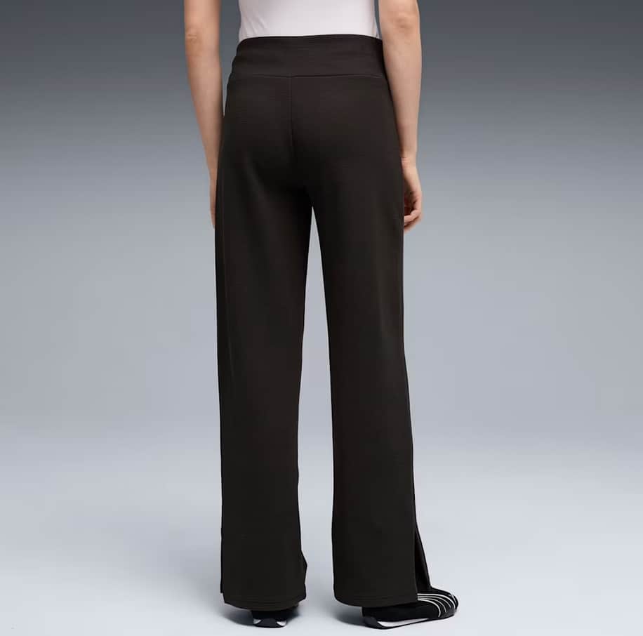 brīvā laika bikses ess elevated high waist straight leg pan pu 691815 01