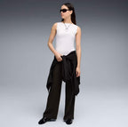 brīvā laika bikses ess elevated high waist straight leg pan pu 691815 01 1