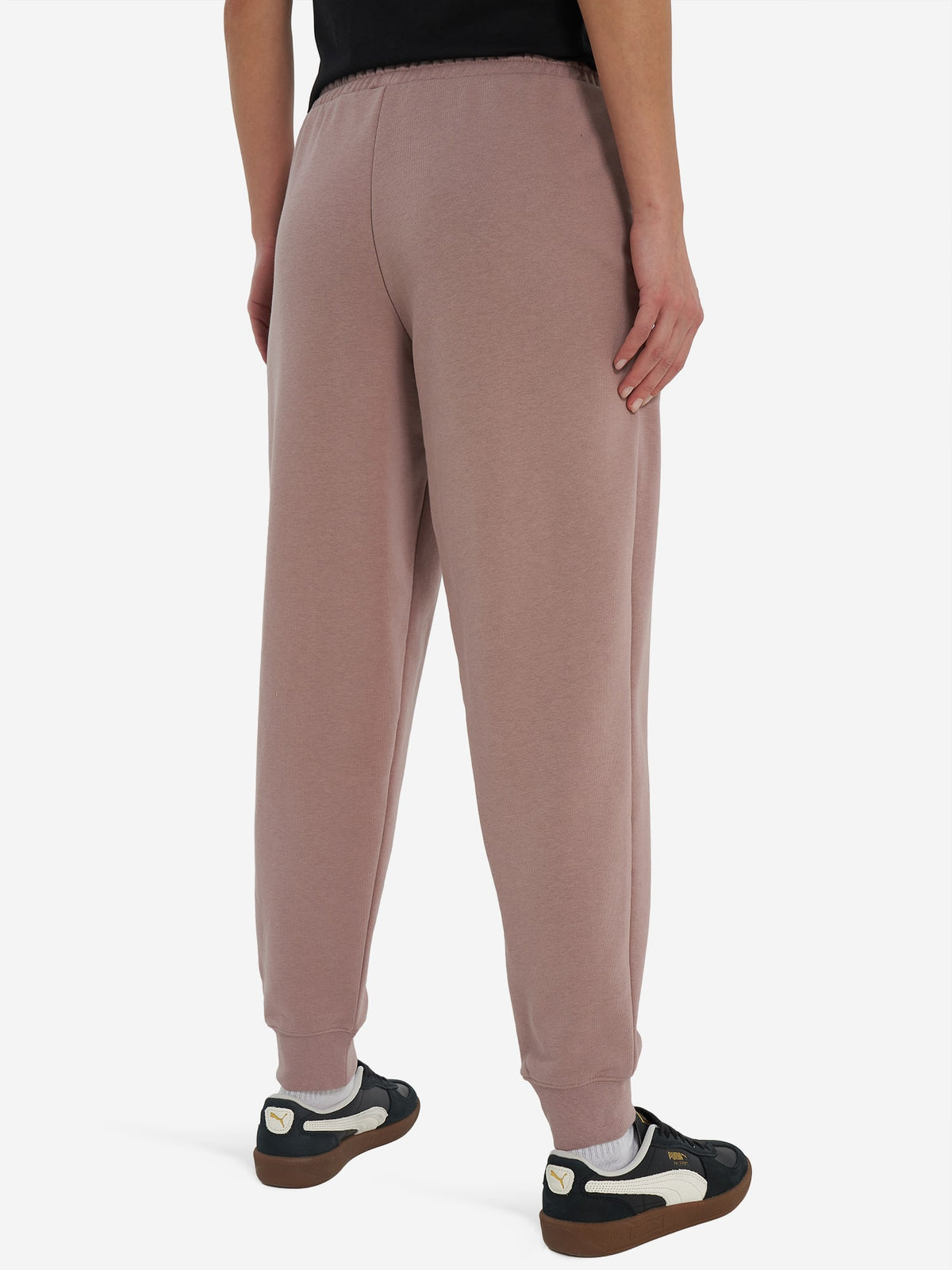 brīvā laika bikses ess script comfort sweatpants tr cl sand pu 691763 88
