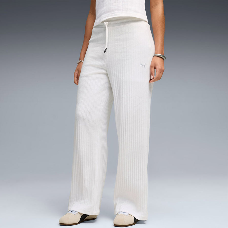 brīvā laika bikses her comfort high waist wide leg pants pu pu 693284 02