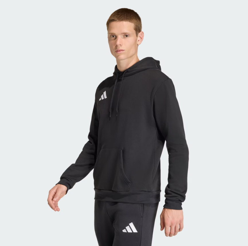 brīvā laika džemperis ent26 hoody black white ad jz6577