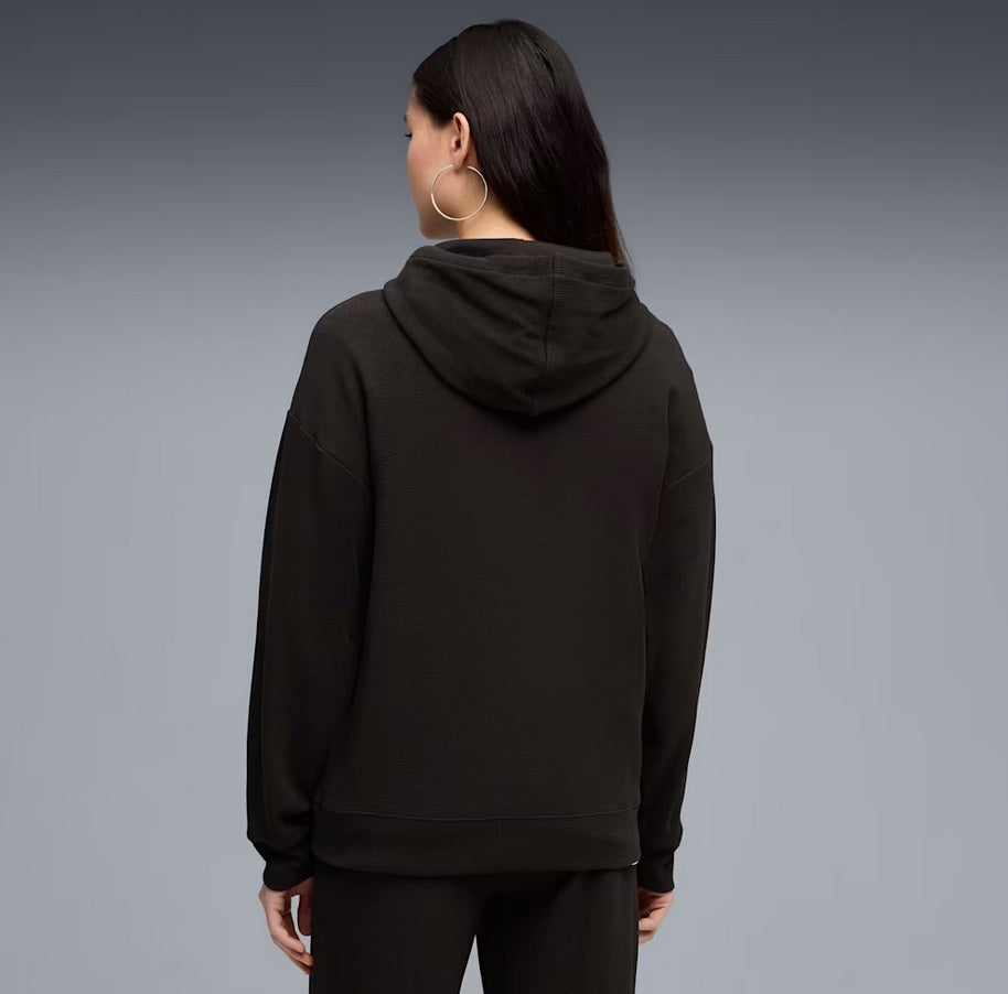 brīvā laika džemperis ess elevated comfort hoodie puma black pu 691814 01