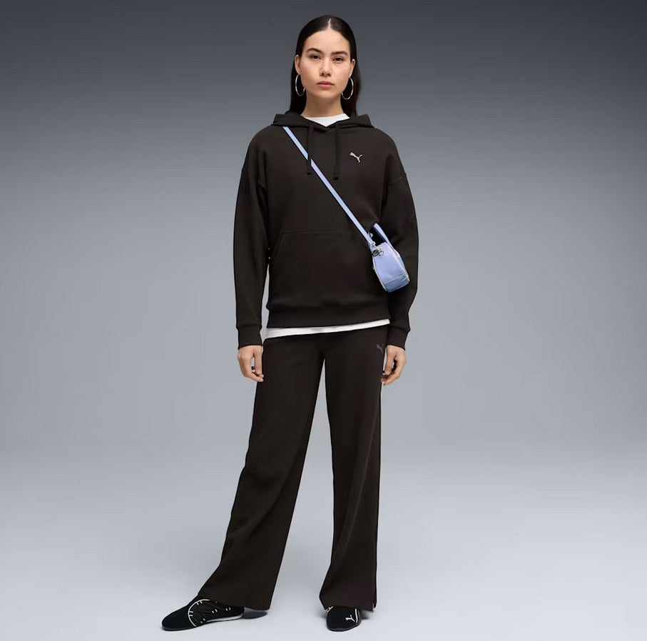 brīvā laika džemperis ess elevated comfort hoodie puma black pu 691814 01 1