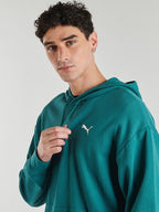 brīvā laika džemperis ess elevated relaxed hoodie emerald ice pu 692019 41