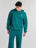 brīvā laika džemperis ess elevated relaxed hoodie emerald ice pu 692019 41