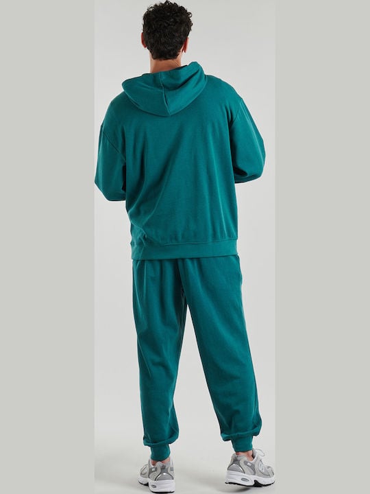 brīvā laika džemperis ess elevated relaxed hoodie emerald ice pu 692019 41 1