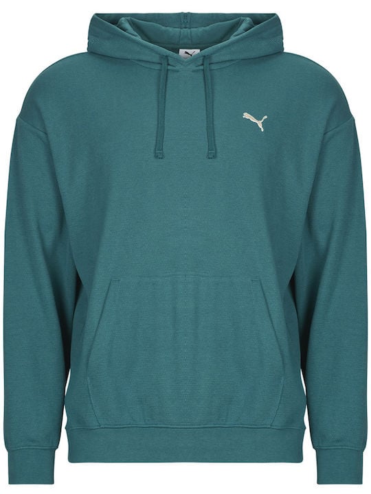 Puma ESS ELEVATED Relaxed Hoodie Emerald Ice