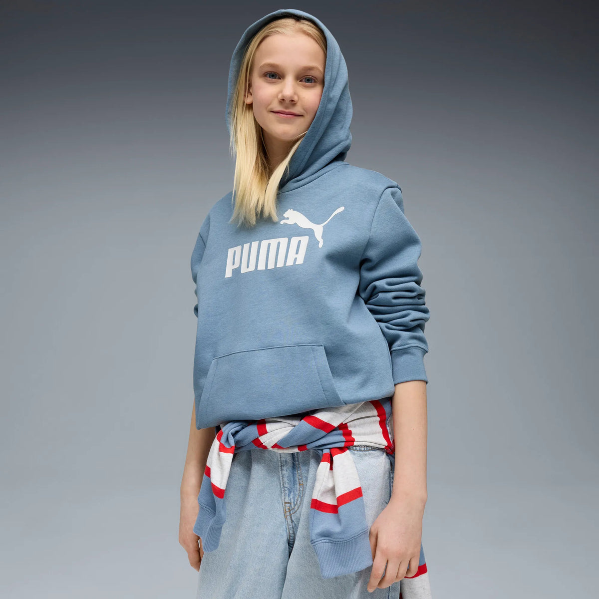 brīvā laika džemperis ess no 1 logo hoodie fl g cool blue pu 684896 34
