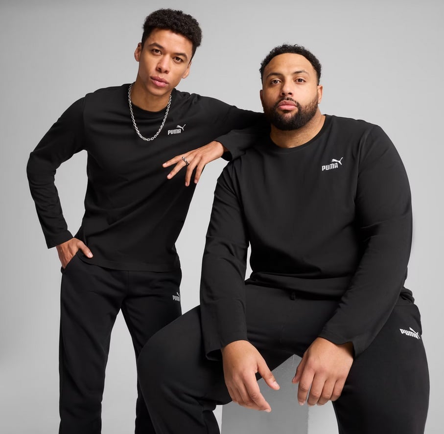 brīvā laika džemperis ess no 1 logo longsleeve tee puma black pu 682546 01