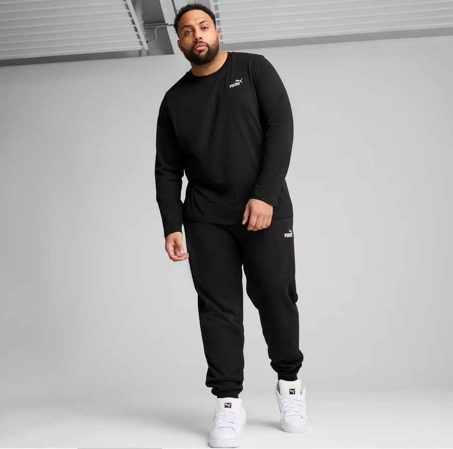 brīvā laika džemperis ess no 1 logo longsleeve tee puma black pu 682546 01 1