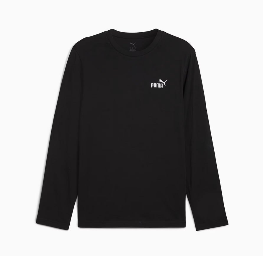 brīvā laika džemperis ess no 1 logo longsleeve tee puma black pu 682546 01 4
