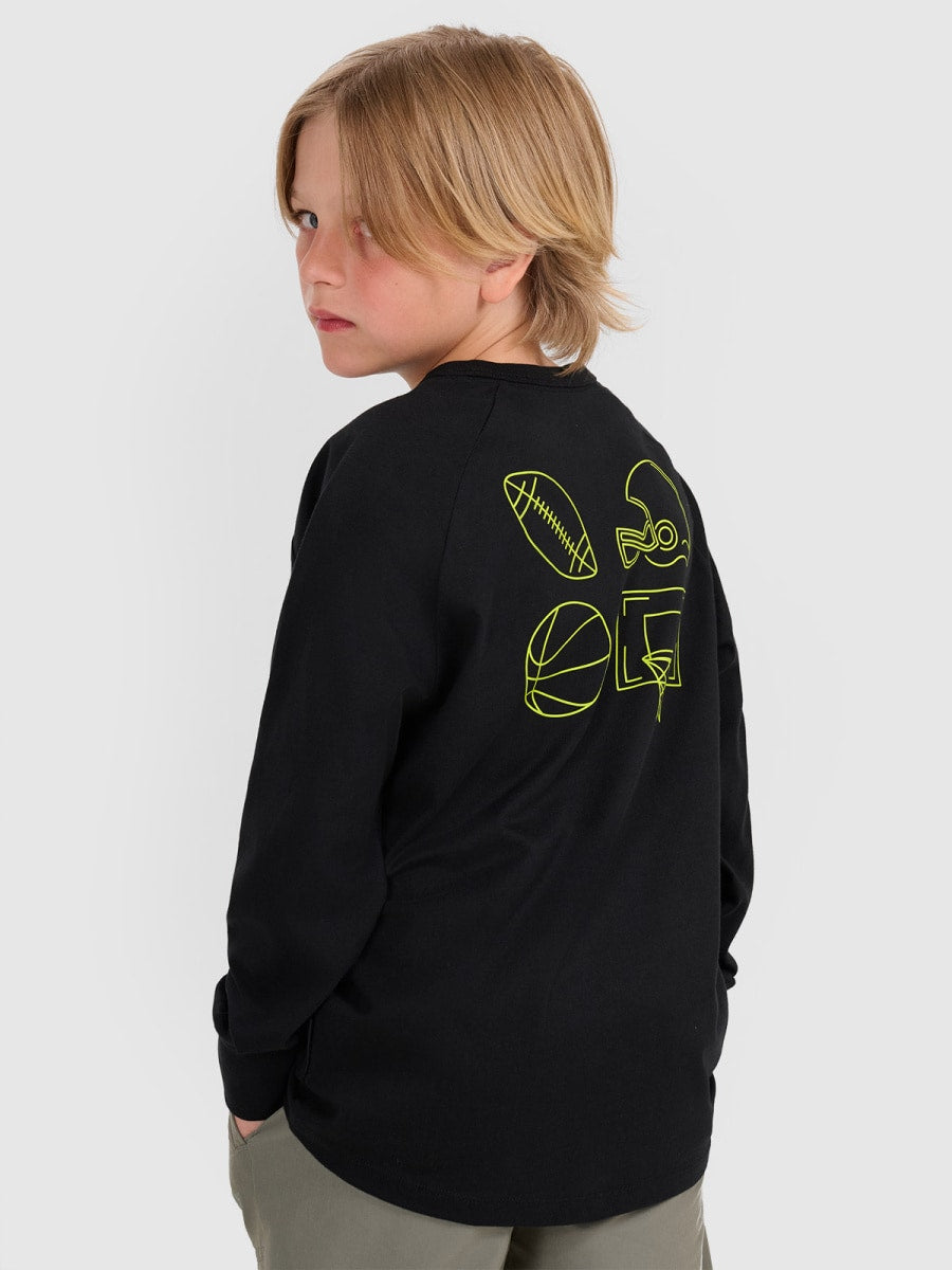 brīvā laika džemperis longsleeve deep black 4f jwaw25tlonm484 20s 1