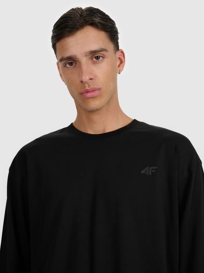 brīvā laika džemperis longsleeve deep black 4f waw25tlonm481 20s 1