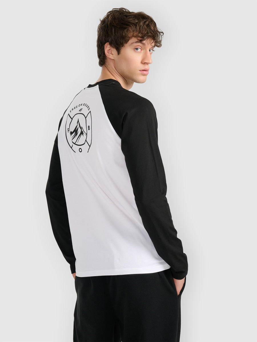 brīvā laika džemperis longsleeve white 4f waw25tlonm580 10s 1