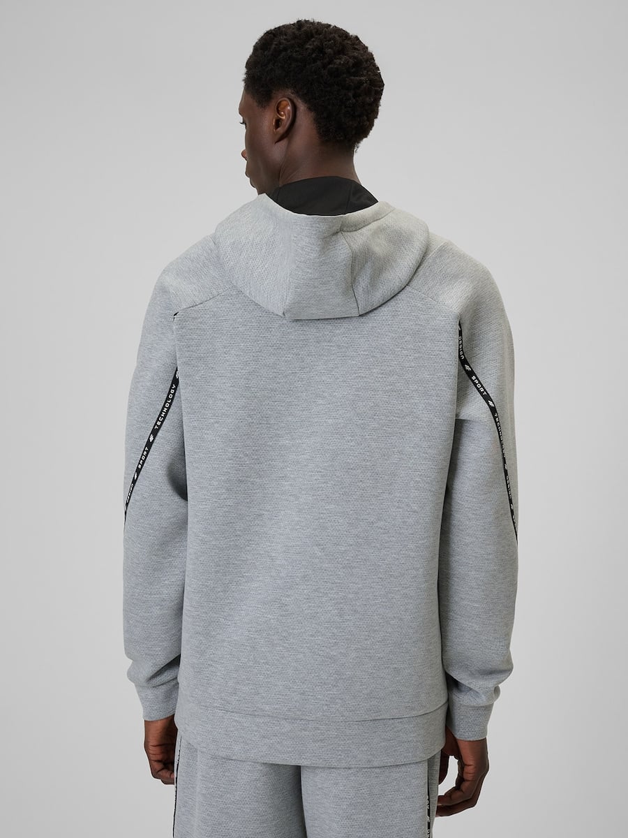 brīvā laika džemperis sweatshirt cold light grey melange 4f wss26tswsm2238 27m 1