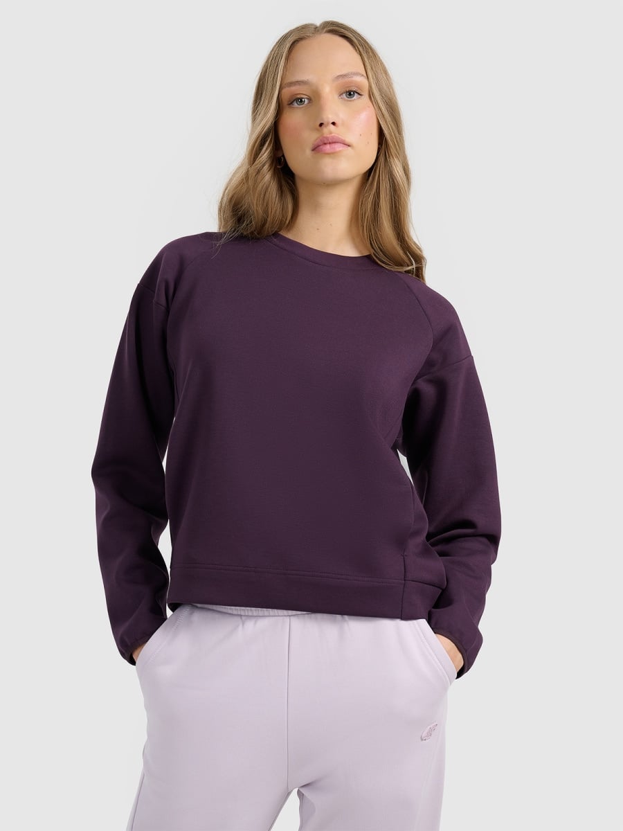 brīvā laika džemperis sweatshirt dark violet 4f waw25tswsf1871 50s