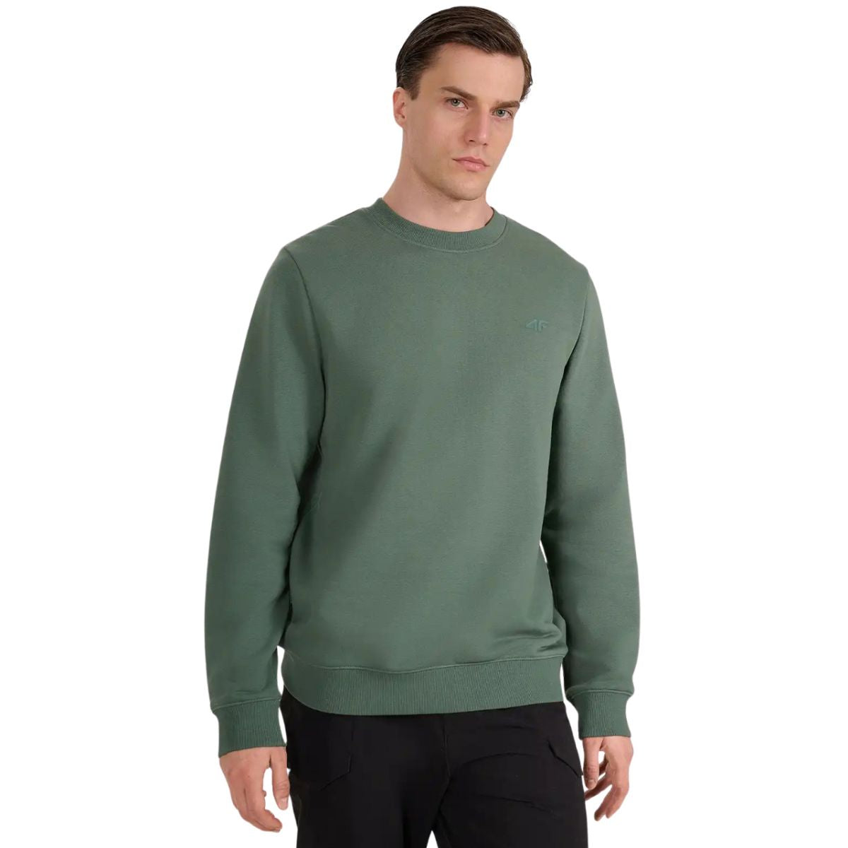 brīvā laika džemperis sweatshirt green 4f waw25tswsm1981 41s
