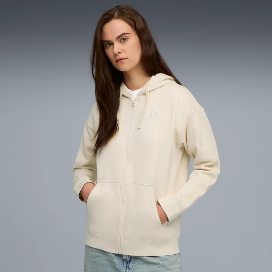 brīvā laika jaka ess tape relaxed full zip hoodie fl alpi pu 688097 87