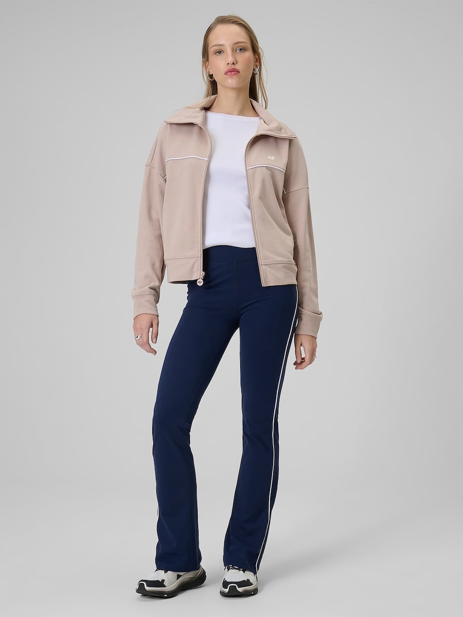 brīvā laika jaka sweatshirt beige 4f wss26tswsf2174 83s 2