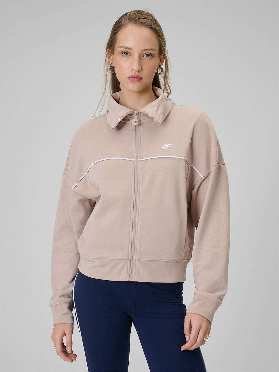 brīvā laika jaka sweatshirt beige 4f wss26tswsf2174 83s