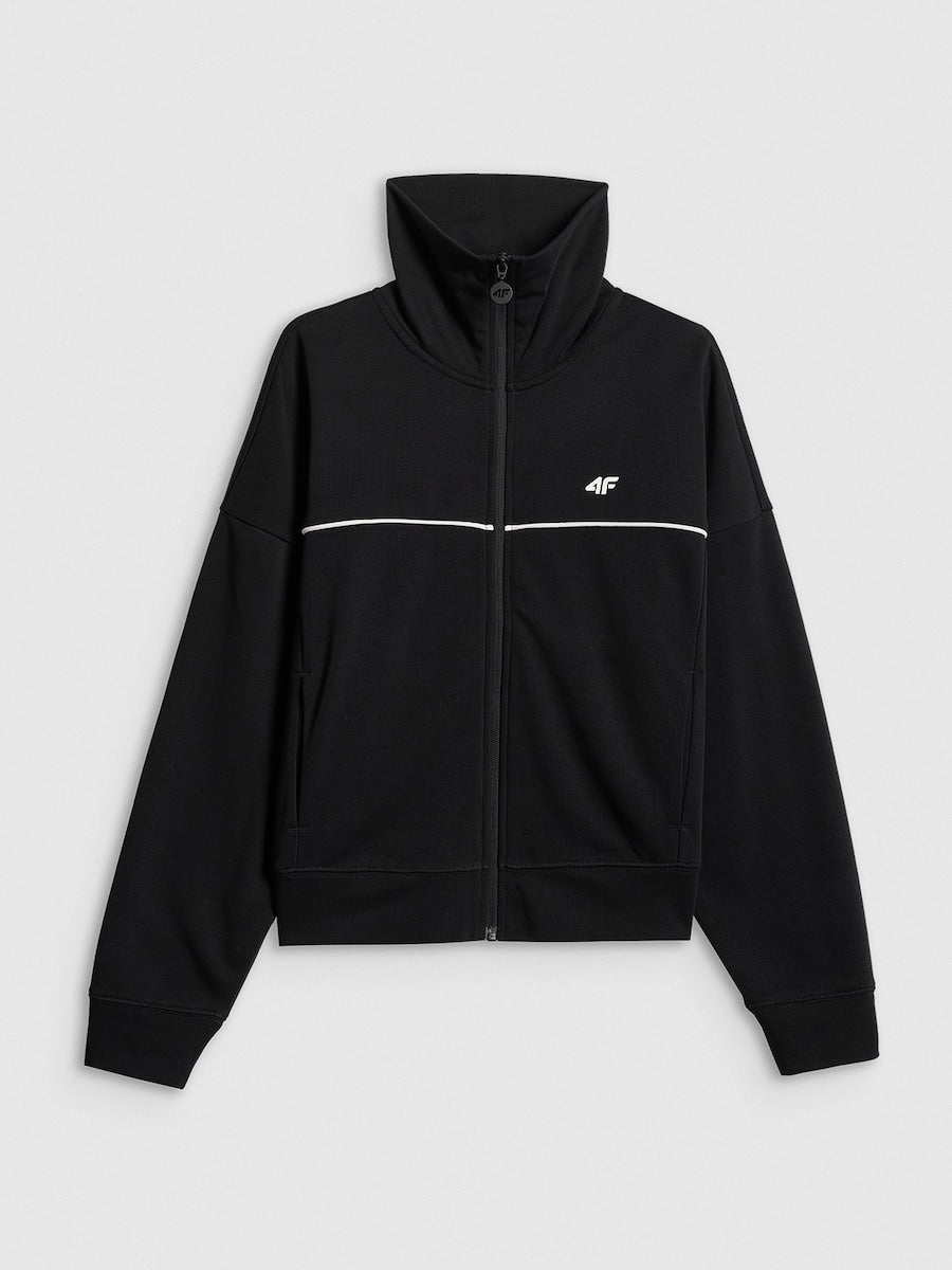 brīvā laika jaka sweatshirt deep black 4f wss26tswsf2174 20s 4