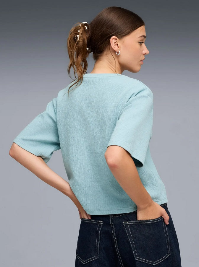 Puma ESS ELEVATED Relaxed Tee Seafoam
