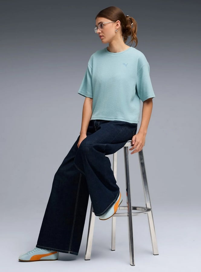 brīvā laika krekls ess elevated relaxed tee seafoam pu 691813 47 1