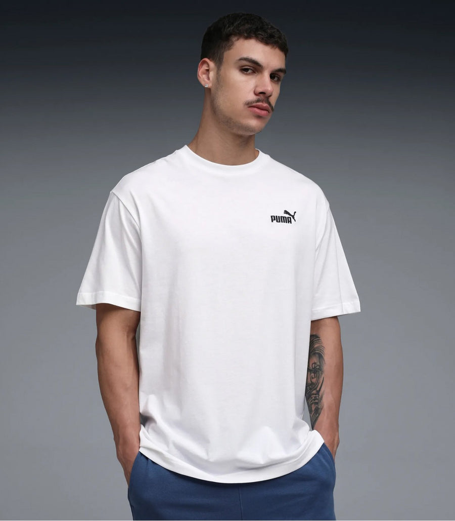 brīvā laika krekls ess relaxed small no 1 logo tee puma wh pu 689153 02